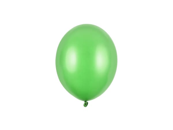 Stærke balloner 12 cm, Metallisk Klar Grøn (1 pakke / 100 stk.)