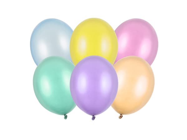 Stærke balloner 23 cm, perlemix (1 pakke / 100 stk.)