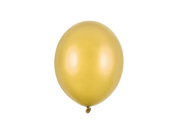 Stærke balloner 23 cm, metallisk guld (1 pakke / 100 stk.)