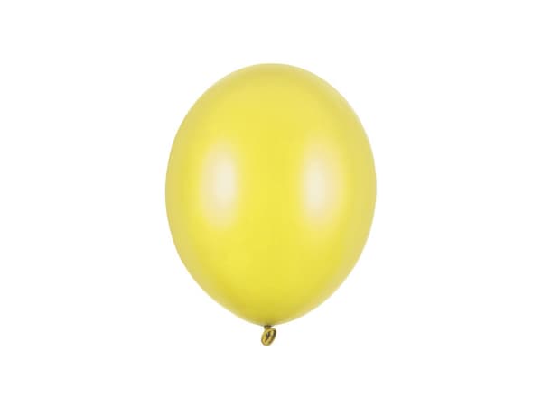 Starka ballonger 23 cm, metallisk citronskal (1 förpackning / 100 st.)