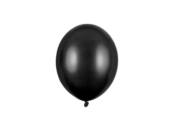 Strong-ilmapallot 12 cm, metallinmusta (1 pakkaus / 100 kpl)