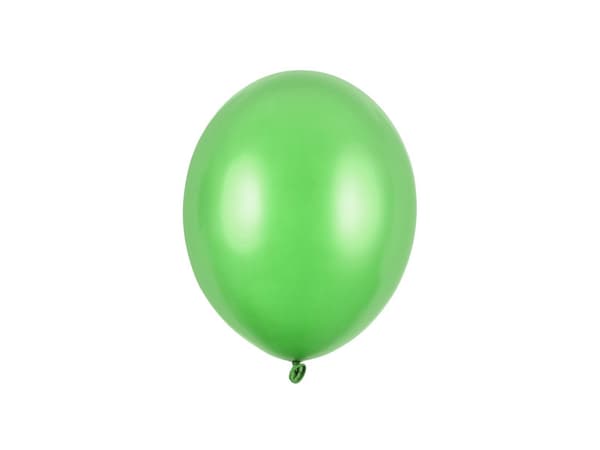 Strong-ilmapallot 23 cm, metallinhohtoinen kirkkaanvihreä (1 pakkaus / 100 kpl)
