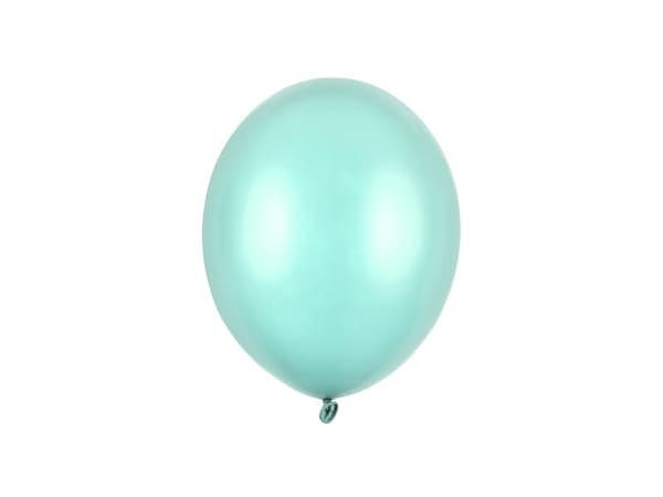 Starka ballonger 23 cm, Metallic Mintgrön (1 förpackning / 100 st.)