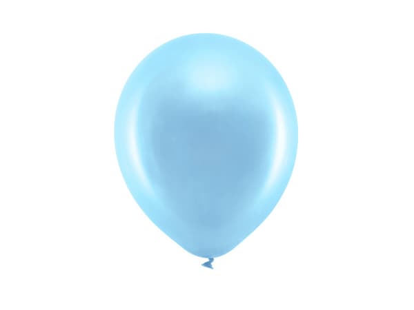 Regnbågsballonger 23 cm metallic, blå (1 förpackning / 100 st.)