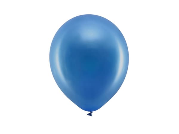 Regnbueballoner 23 cm metallisk, marineblå (1 pakke / 100 stk.)