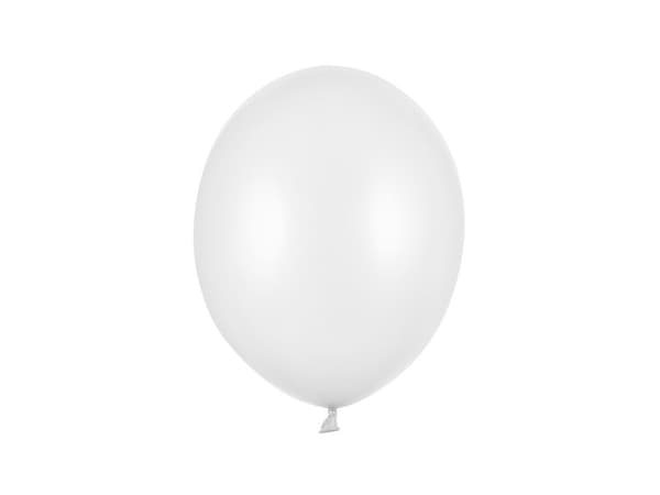 Strong-ilmapallot 27 cm, metallinhohtoinen puhtaanvalkoinen (1 pakkaus / 100 kpl)
