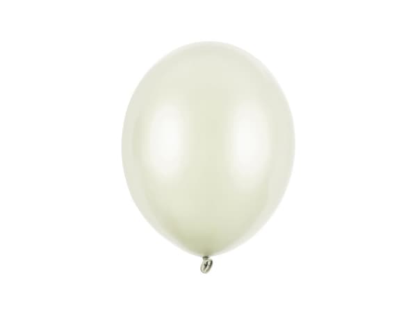 Strong-ilmapallot 27 cm, metallinhohtoinen vaaleankerma (1 pakkaus / 50 kpl)
