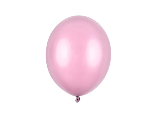 Starka ballonger 27 cm, metallic godisrosa (1 förpackning / 50 st.)