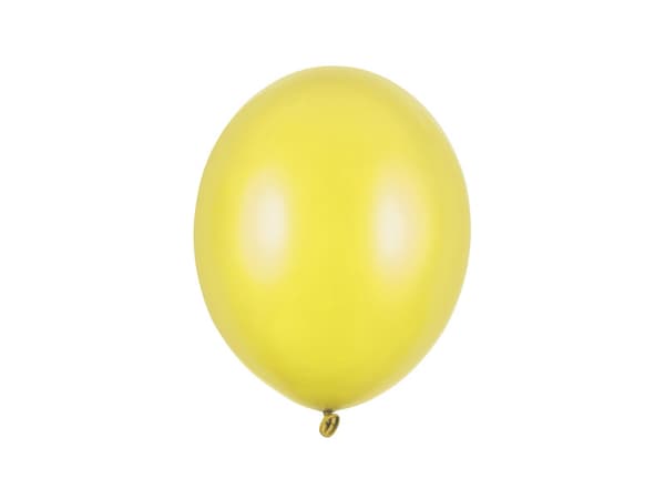 Starka ballonger 27 cm, metallisk citronskal (1 förpackning / 10 st.)