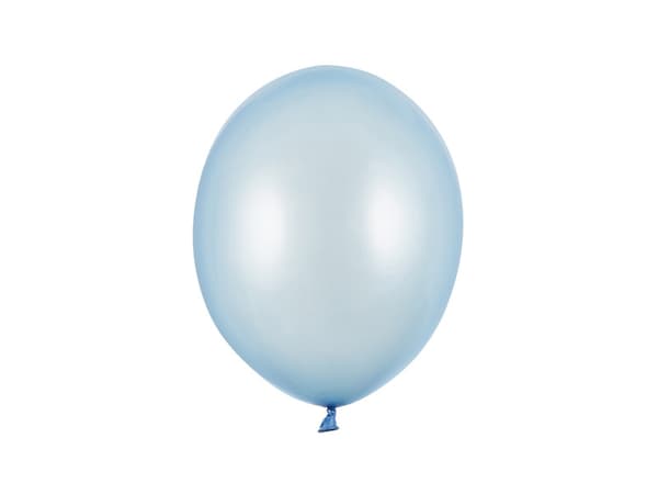 Starka ballonger 27 cm, Metallic Babyblå (1 förpackning / 10 st.)