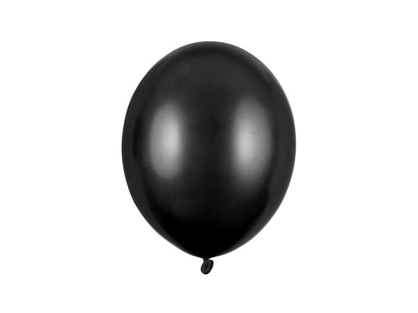 Starka ballonger 27 cm, metallic svarta (1 förpackning / 10 st.)