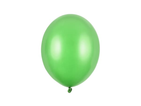 Starka ballonger 27 cm, metallic klargröna (1 förpackning / 10 st.)