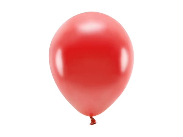 Ekoballonger 26 cm metallic, röda (1 förpackning / 100 st.)