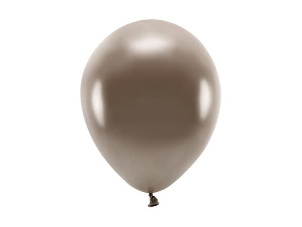 Ekoballonger 26 cm metallic, bruna (1 förpackning / 10 st.)