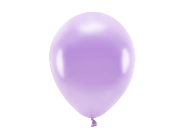 Økoballoner 26 cm metallisk, lavendel (1 pakke / 10 stk.)