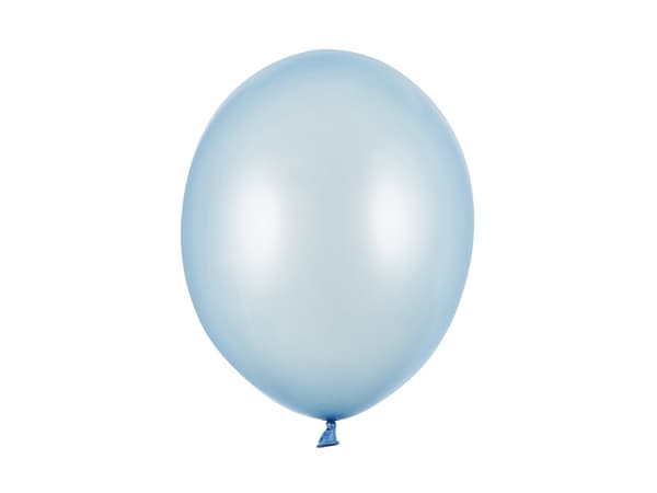 Starka ballonger 30 cm, Metallic babyblå (1 förpackning / 100 st.)