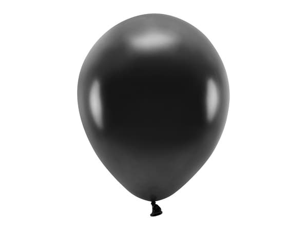 Ekoballonger 30 cm metallic, svarta (1 förpackning / 100 st.)