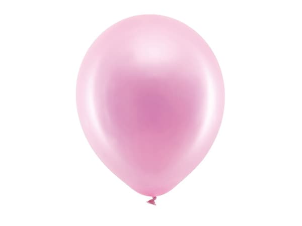 Sateenkaaripallot 30 cm metallinhohtoiset, pinkit (1 pakkaus / 100 kpl)