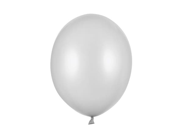 Stærke balloner 30 cm, metallisk sølvsne (1 pakke / 50 stk.)