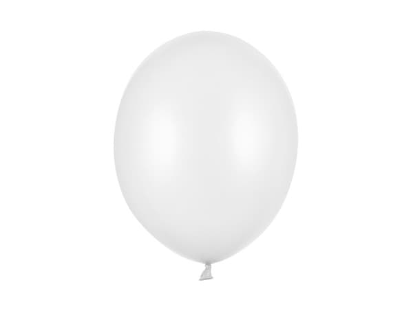 Starka ballonger 30 cm, metalliska renvita (1 förpackning / 10 st.)