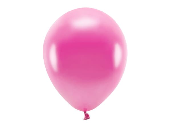 Økoballoner 30 cm metallisk, fuchsia (1 pakke / 10 stk.)