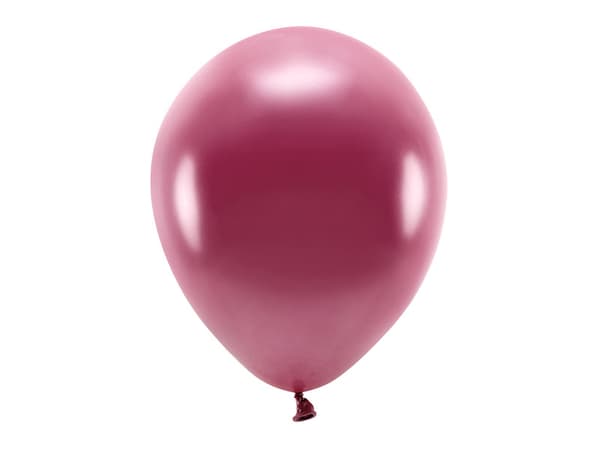 Økoballoner 30 cm metalliske, bordeauxrøde (1 pakke / 10 stk.)