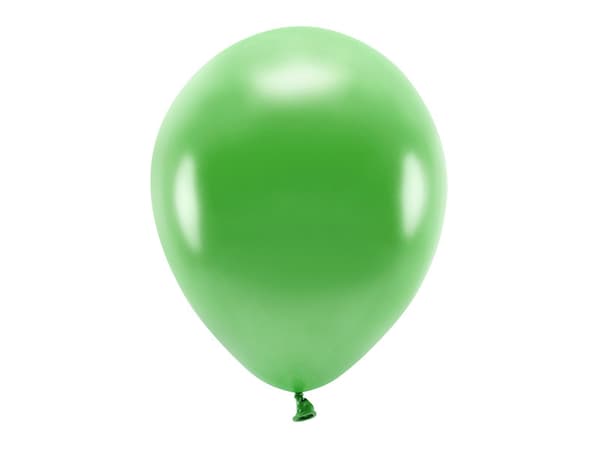 Økoballoner 30 cm metalliske, grønt græs (1 pakke / 10 stk.)