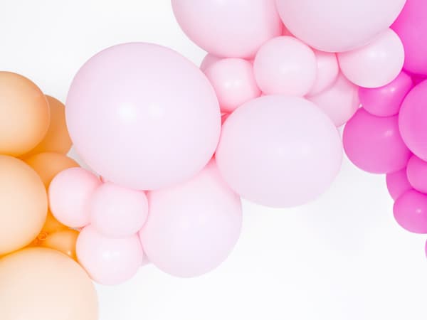 Ballonger 23 cm, Pastell Mjukrosa (1 förpackning / 100 st.)