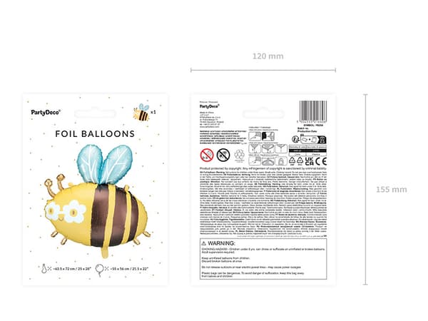 Folieballong Bączek, 63,5x72 cm, blandad (1 förpackning / 50 st.)