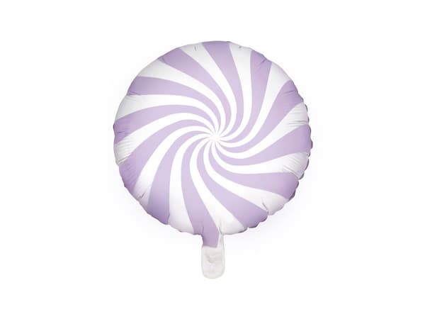 Folieballong i godis, 35 cm, ljuslila (1 kartong / 50 st.)