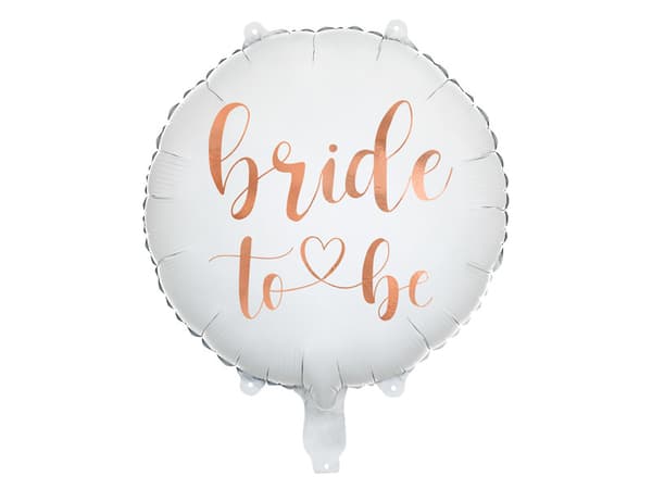 Blivande brudfolieballong 45 cm, vit (1 kartong / 50 st.)
