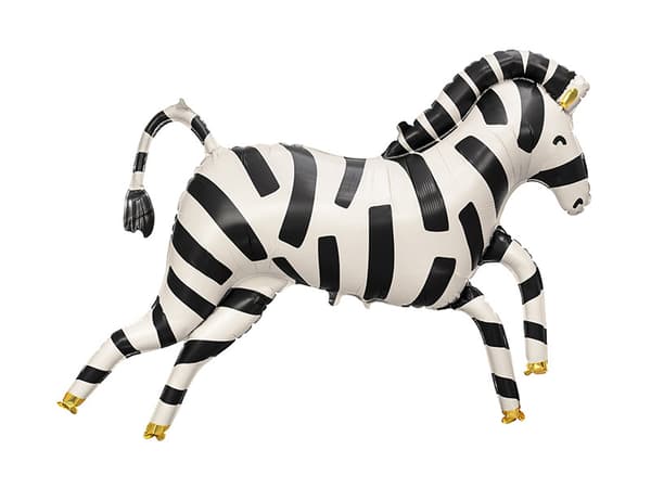 Zebrafolieballong, 115x85 cm, blandad