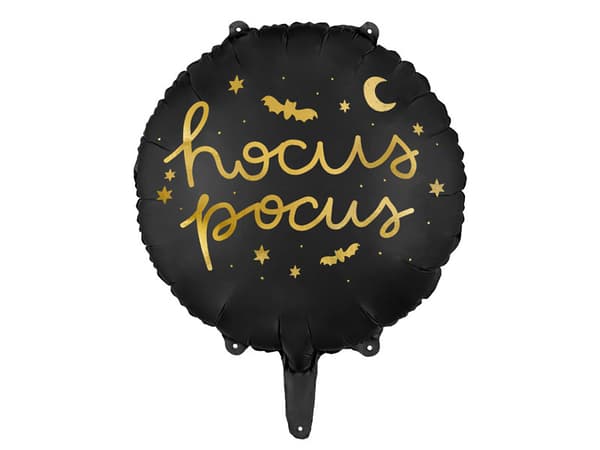 Hocus Pocus -folioilmapallo, 45 cm, musta