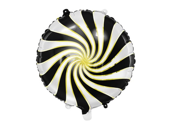 Folieballong med godis, 35 cm, svart
