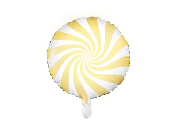 Godisfolieballong, 35 cm, ljusgul