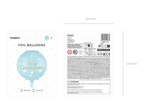Folieballong ''Nattvarden'', 45 cm, blandad