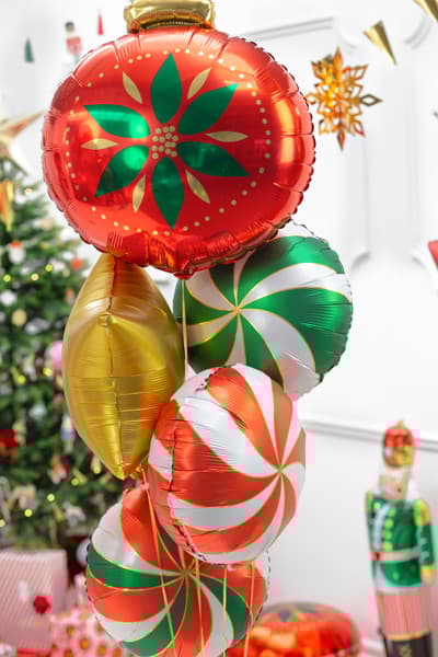 Folieballon med slik, 35 cm, grøn