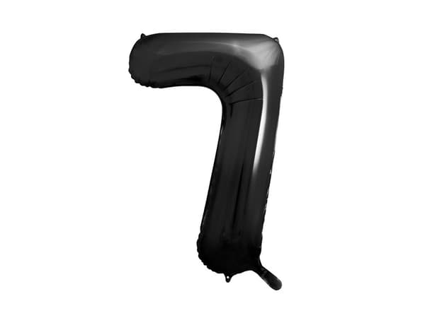 Folieballong med siffran ''7'', 86 cm, svart