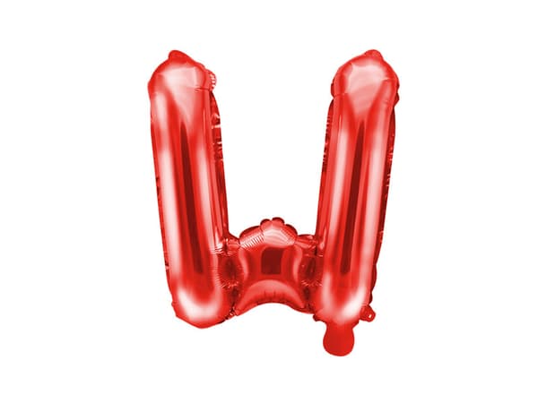 Folieballong Bokstav ''W'', 35 cm, röd