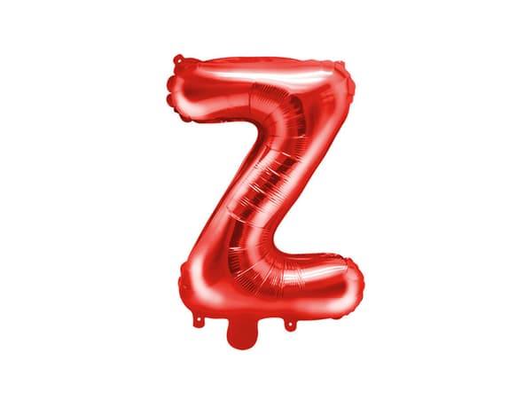 Folieballong Bokstaven ''Z'', 35 cm, röd