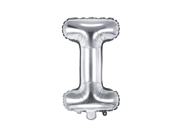 Folieballong Bokstav ''I'', 35 cm, silver