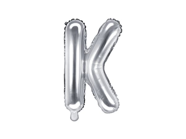 Folieballong Bokstaven ''K'', 35 cm, silver
