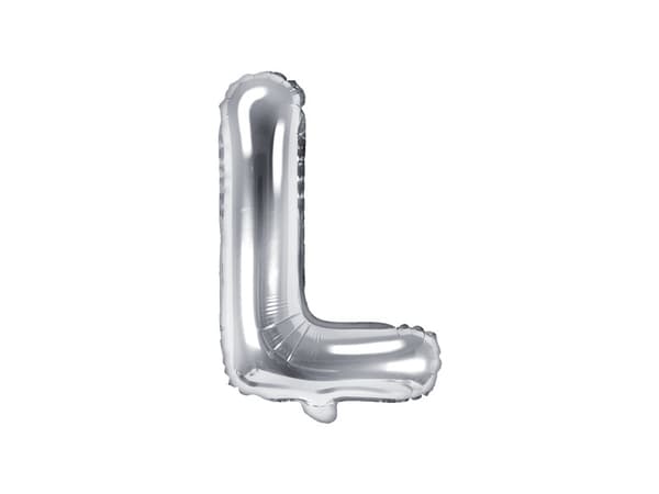 Folieballong Bokstav ''L'', 35cm, silver