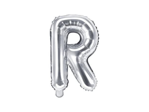 Folieballong Bokstaven ''R'', 35 cm, silver