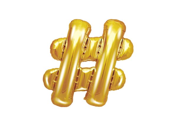Folieballon, 35 cm, guld