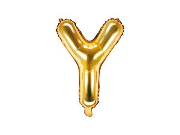 Folieballong Bokstav ''Y'', 35cm, guld