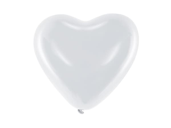 Ballonger 25 cm hjärtan, pastellvita (1 förpackning / 100 st.)