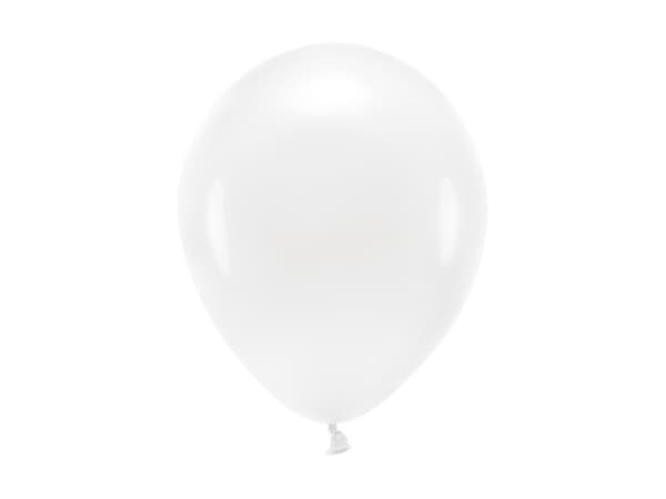 Ekoballonger 26 cm pastellfärgade, vita (1 förpackning / 100 st.)