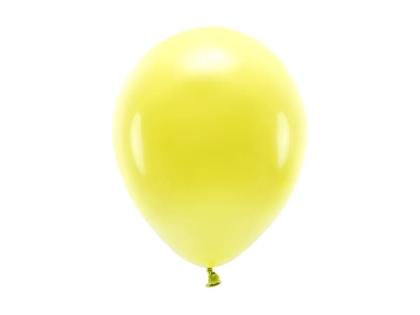Ekoballonger 26 cm pastellfärgade, gula (1 förpackning / 100 st.)