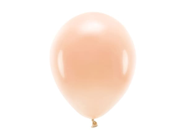 Økoballoner 26 cm pastelfarvet, fersken (1 pakke / 100 stk.)